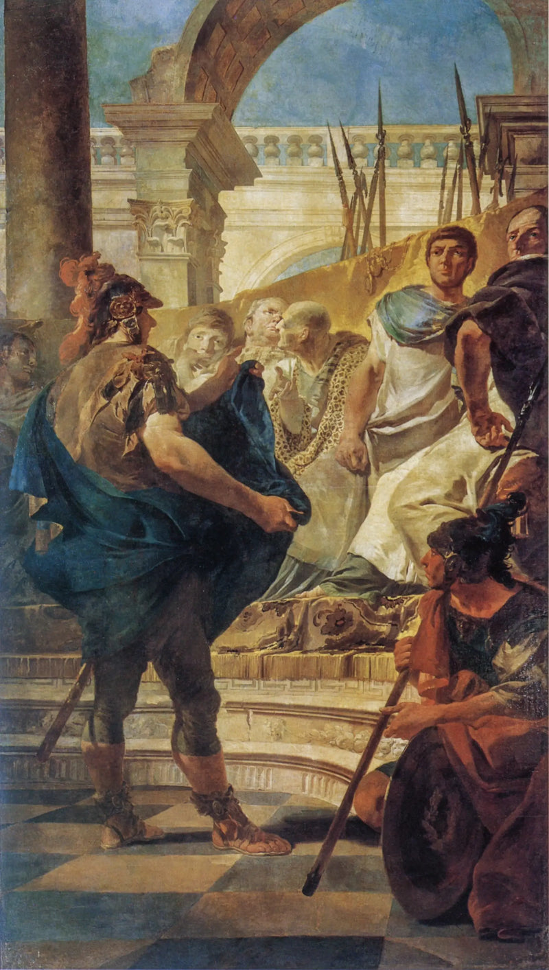 Quintus Fabius Maximus diante do Senado de Cartago - Giovanni Battista Tiepolo