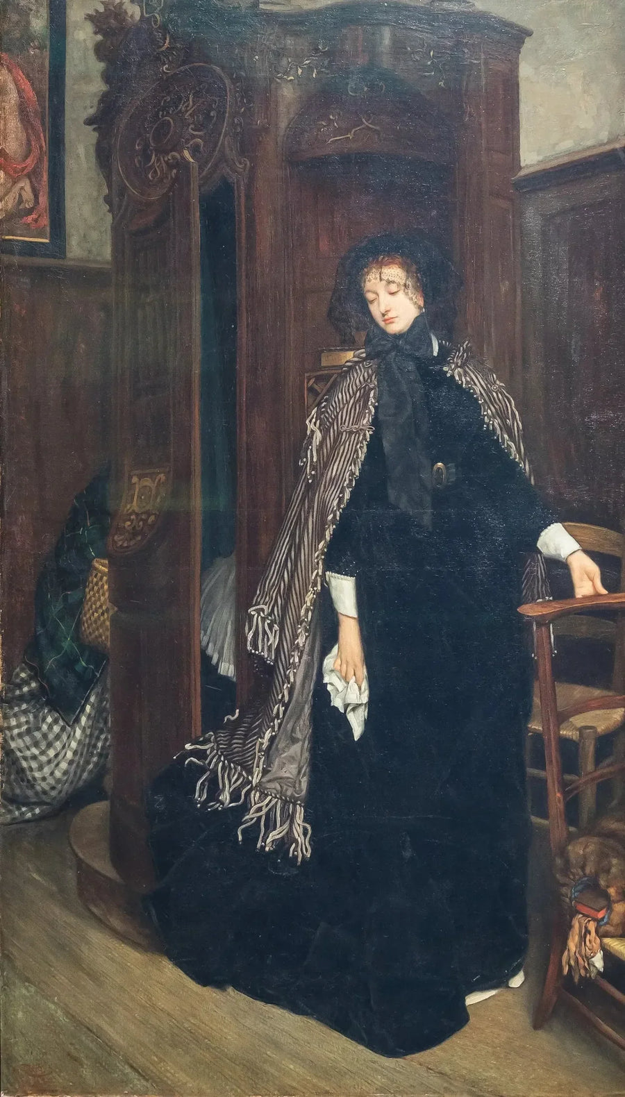 Deixar o confessionário (na igreja) - James Tissot