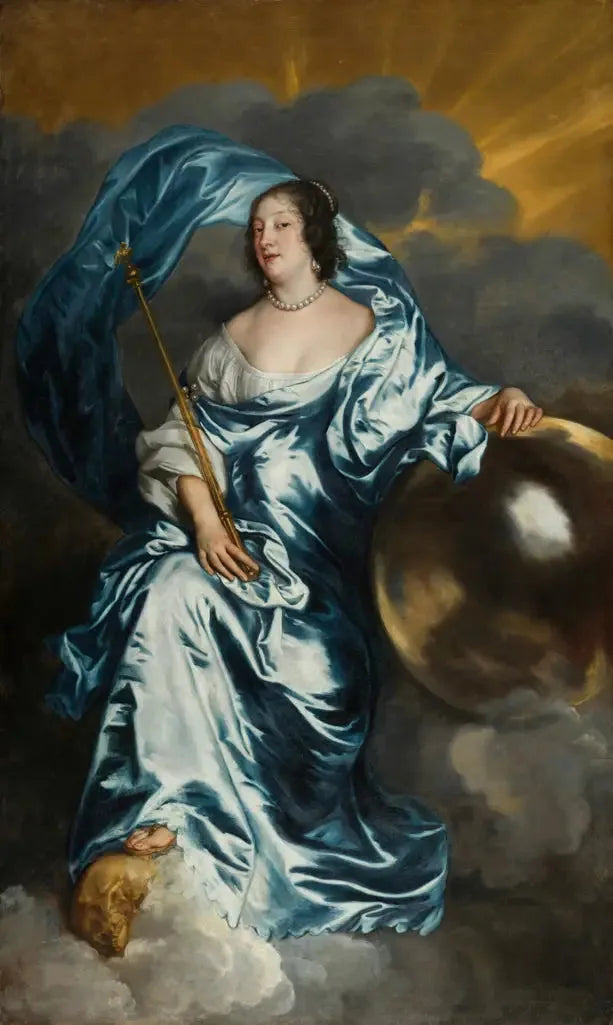 Rachel de Ruvigny, condessa de Southampton, no papel de Fortuna - Antoine van Dyck