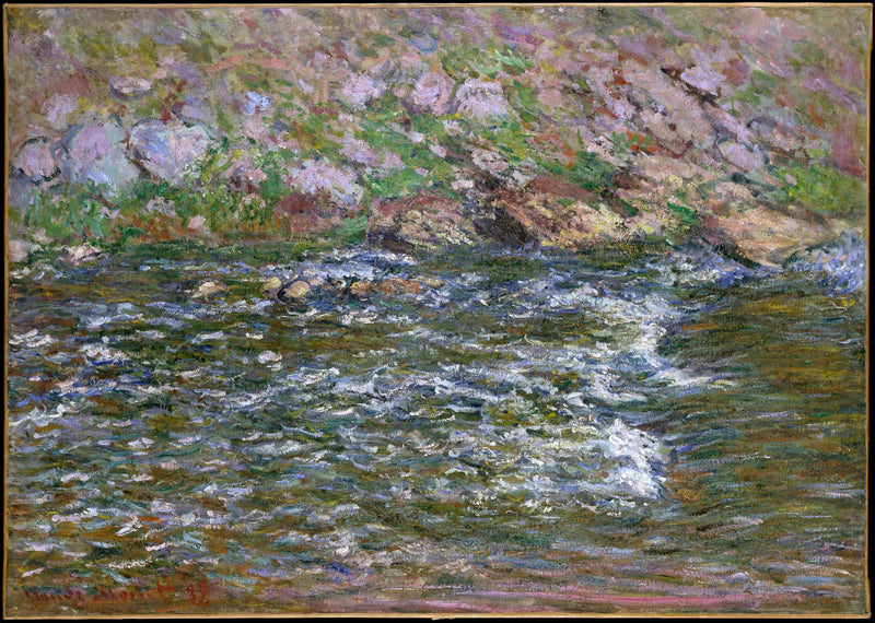 Rápidos no pequeno vale em Fresselines - Claude Monet