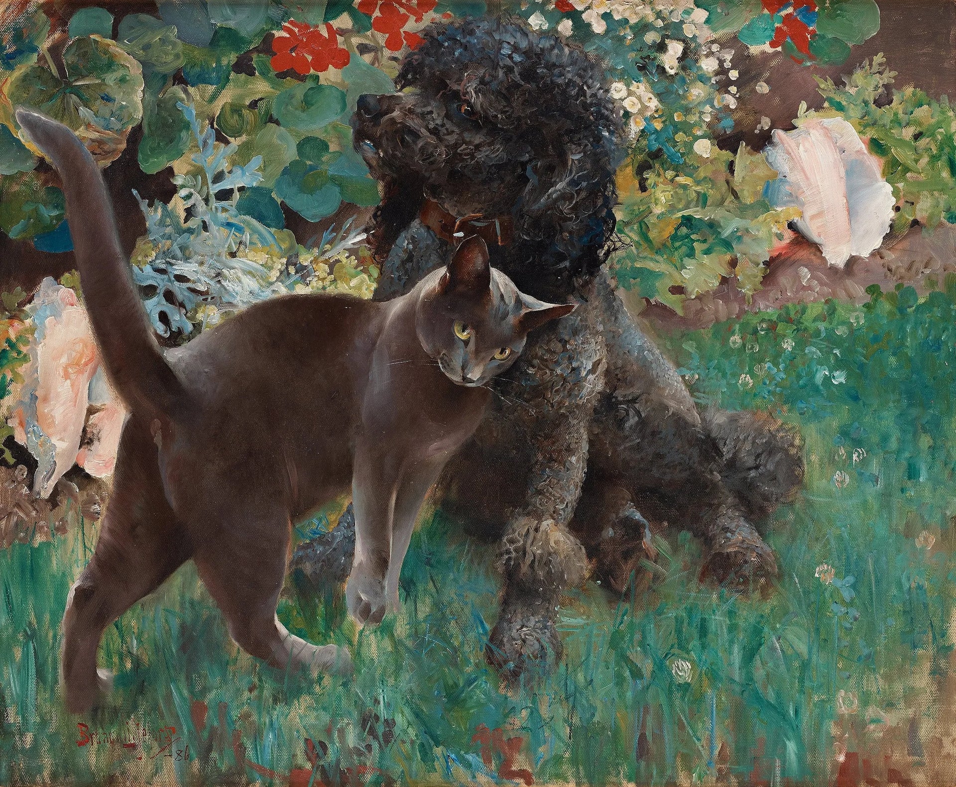 Rapp et Johan - Bruno Liljefors image 1 reproduction de peinture à l’huile