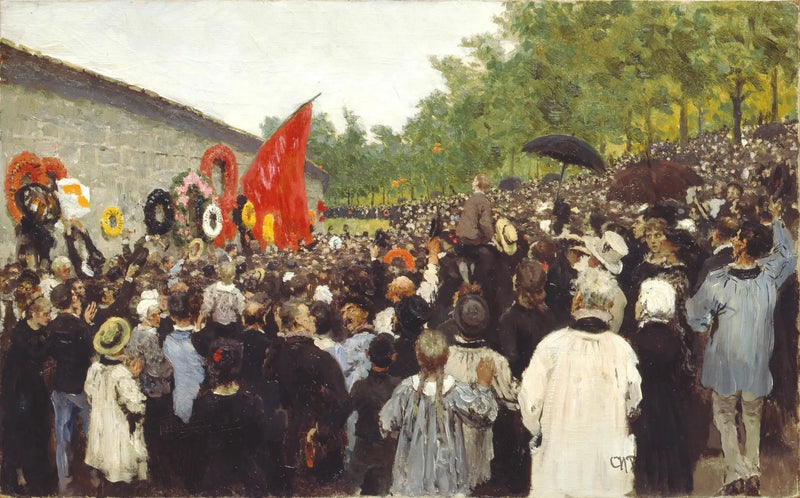 Encontro no Père Lachaise em memória das vítimas da Comuna - Ilya Repin