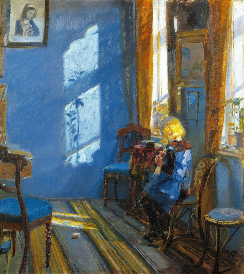 Raio de sol na sala azul - Anna Ancher