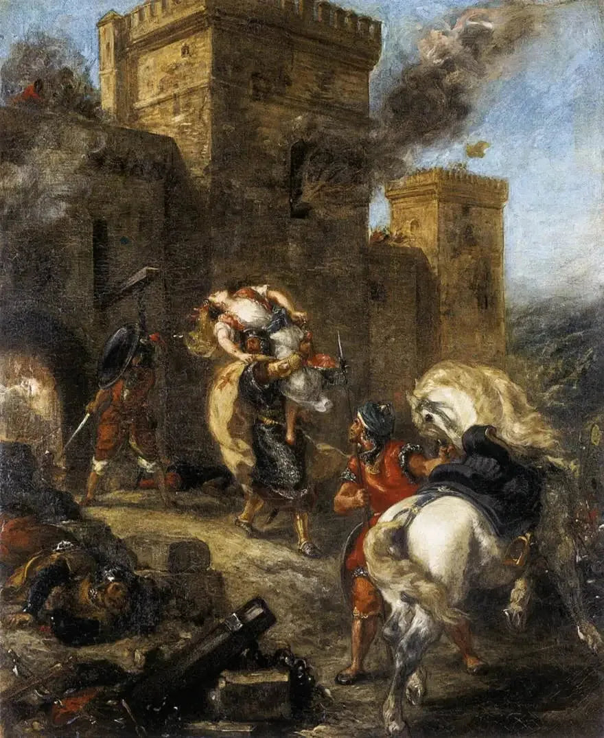 Rébecca sequestrada pelo Templário - Eugène Delacroix