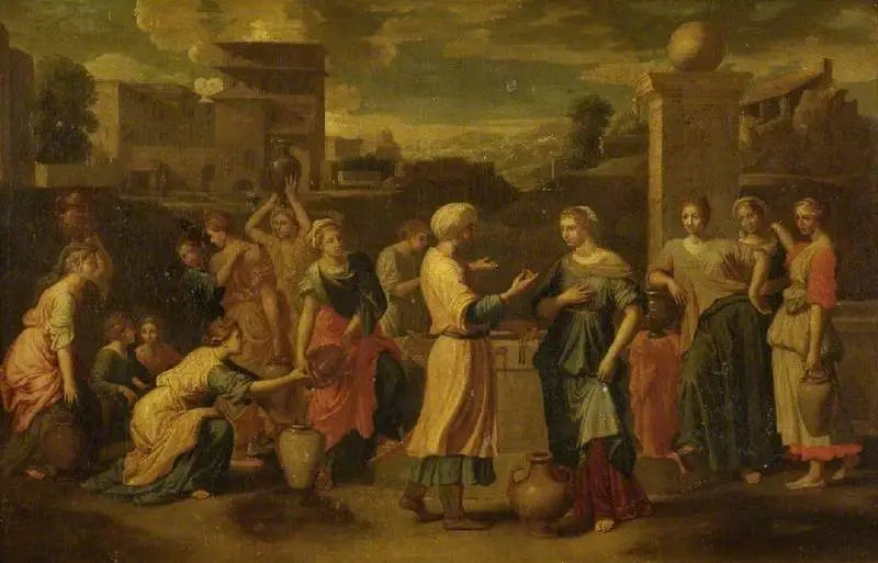 Rebecca e Eliezer no poço - Nicolas Poussin