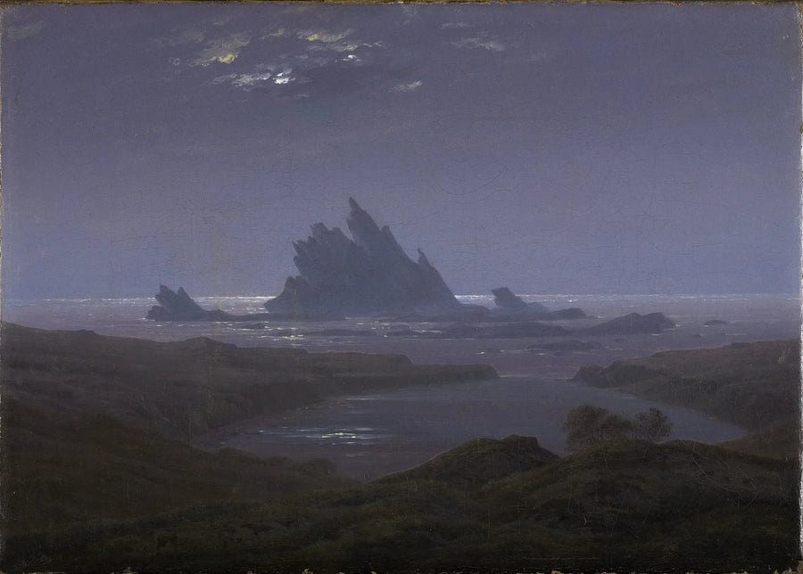 Recife rochoso à beira-mar - Caspar David Friedrich