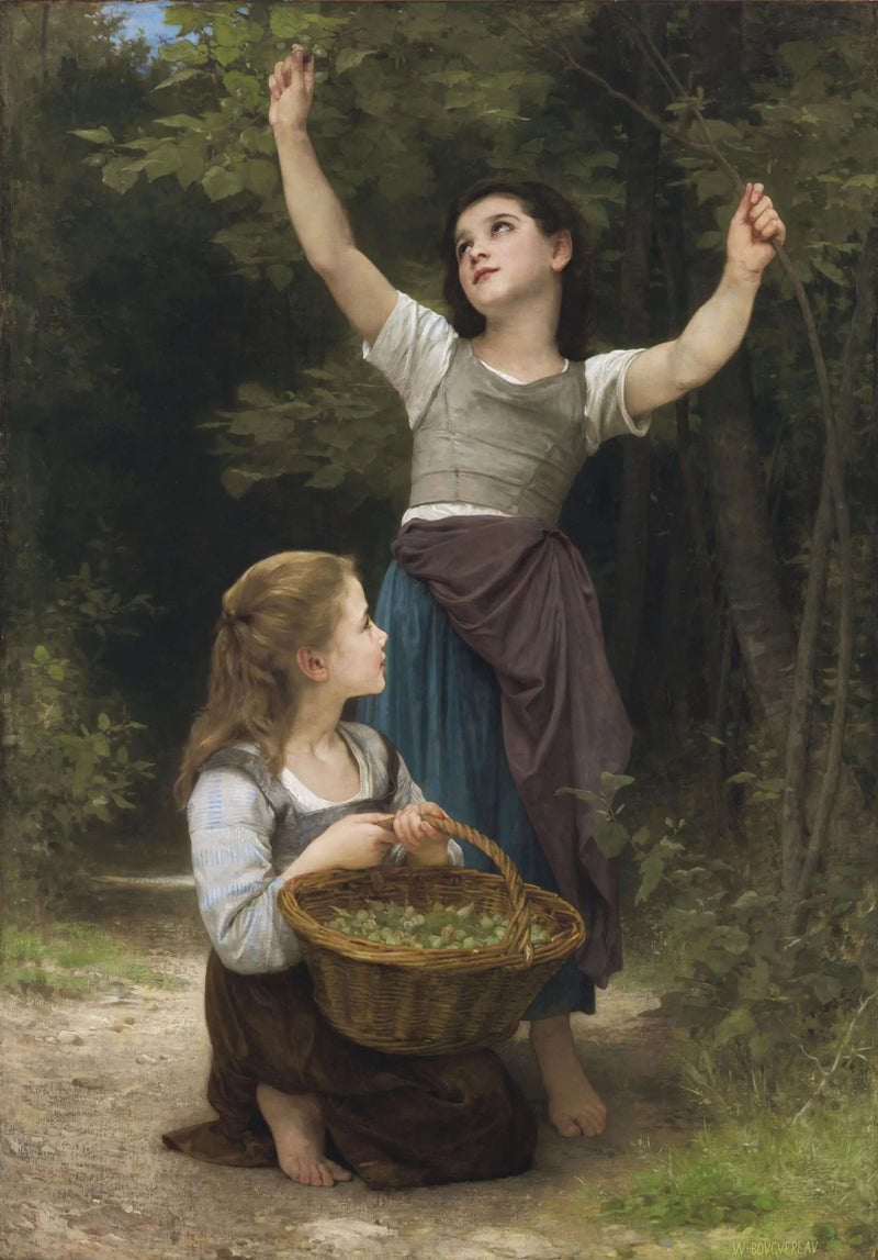 Colheita de avelãs - Bouguereau