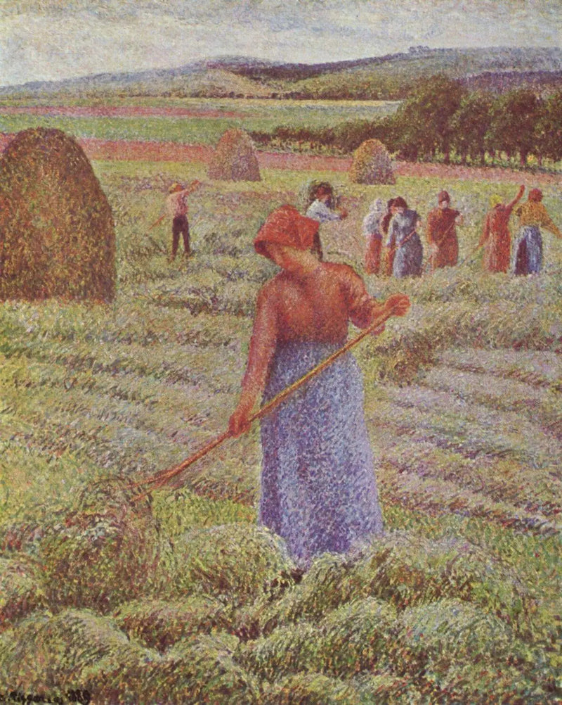 Colheita de feno em Eragny-sur-Epte - Camille Pissarro