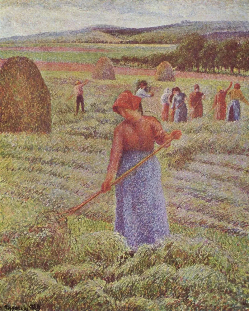 Colheita de feno em Eragny-sur-Epte - Camille Pissarro