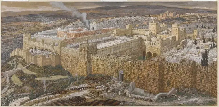 Reconstituição de Jerusalém e do templo de Herodes - James Tissot