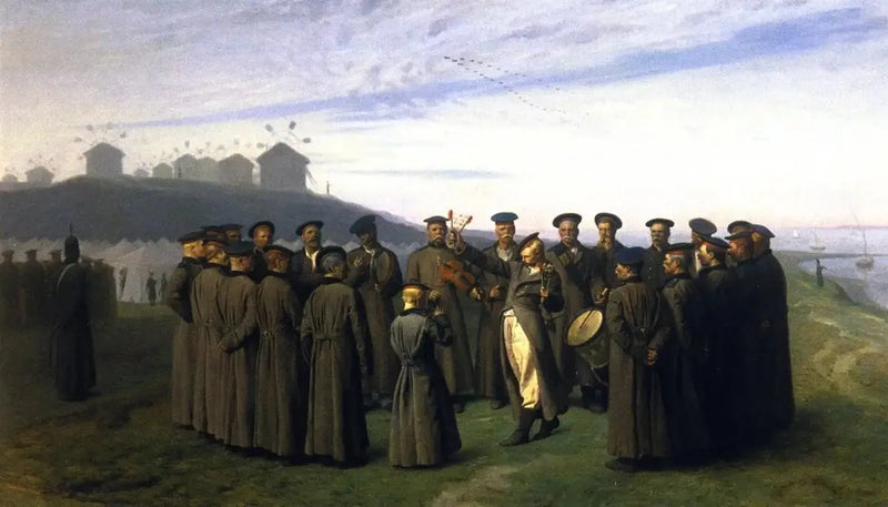 Recreação em um acampamento russo - Jean-Léon Gérôme