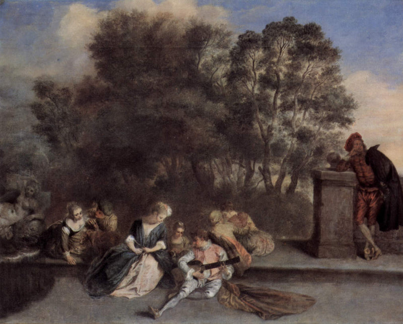 Recreação Italiana - Antoine Watteau