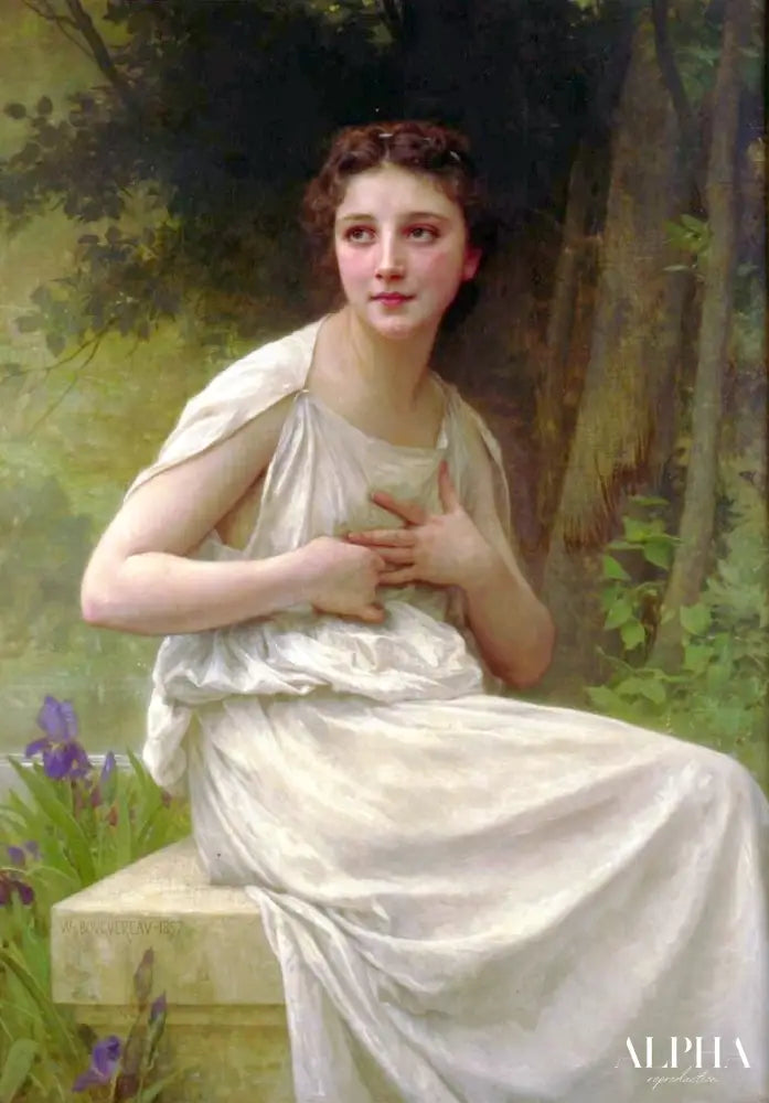 Réflexion de William Bouguereau - Reproductions de tableaux et peintures haut de gamme