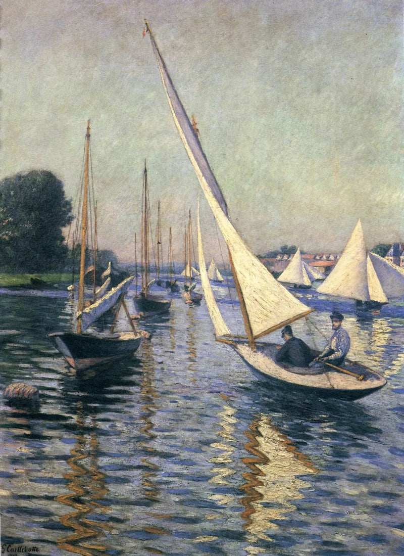 Regatas em Argenteuil - Gustave Caillebotte