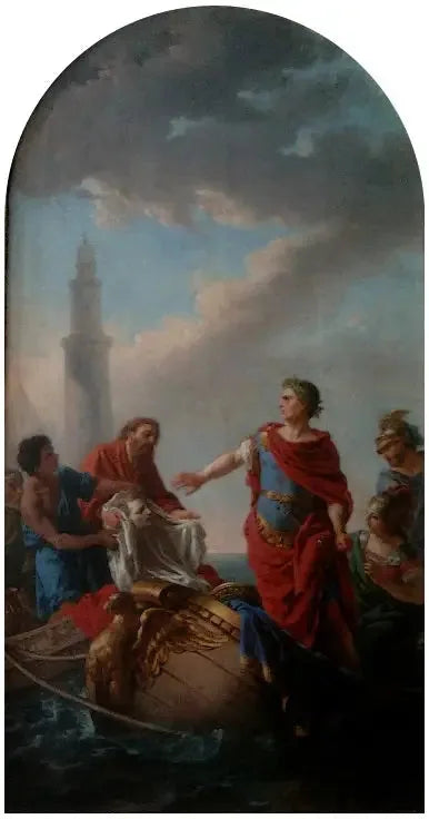 Remorso de César pela morte de Pompeu - Louis Jean François Lagrenée