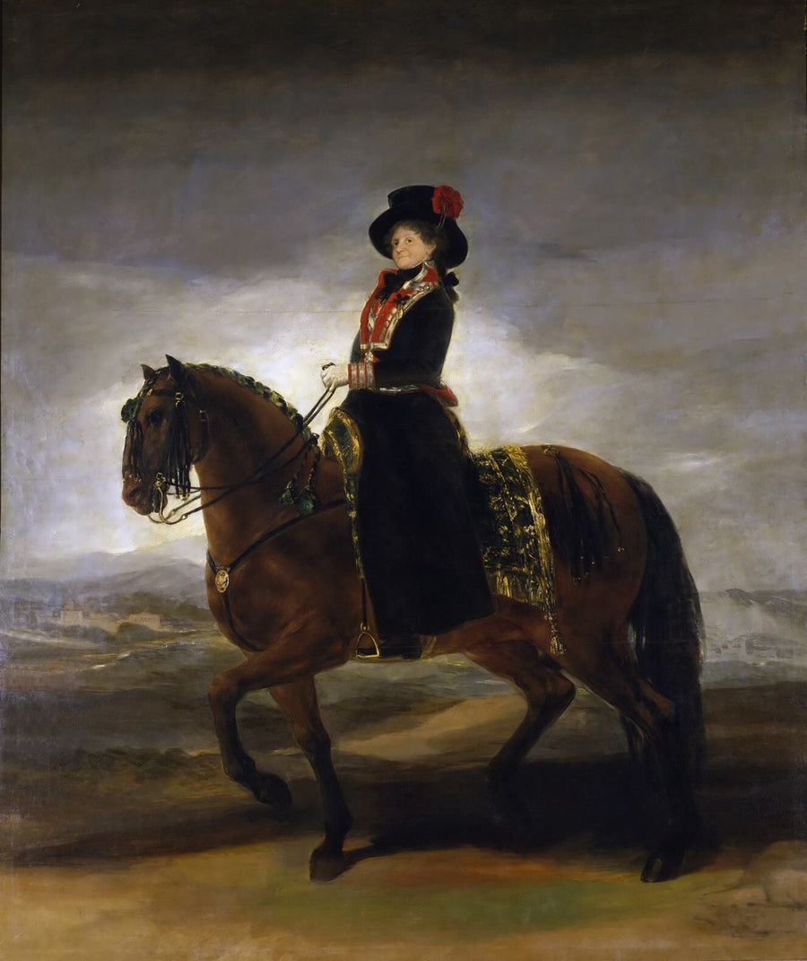 La Reine Marie-Louise à cheval - Francisco de Goya