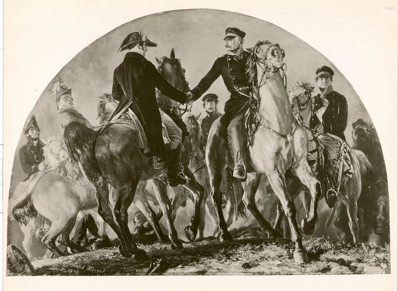 encontro de Blücher e Wellington - Adolph von Menzel