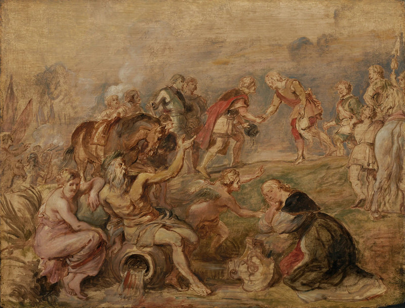 Encontro do rei Fernando da Hungria e do cardeal-príncipe Fernando da Espanha em Nördlingen - Peter Paul Rubens
