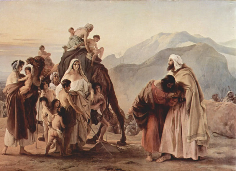 Encontro entre Esaú e Jacó - Francesco Hayez