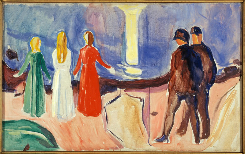 Encontro na praia - Edvard Munch
