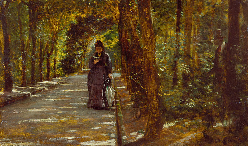 Encontro na floresta de Portici - Giuseppe De Nittis