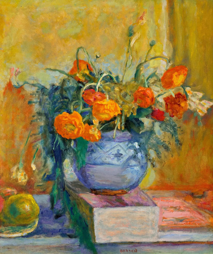 Ranúnculos no vaso azul - Pierre Bonnard