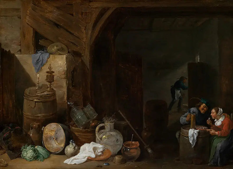 Refeições na celeiro - David Teniers Júnior