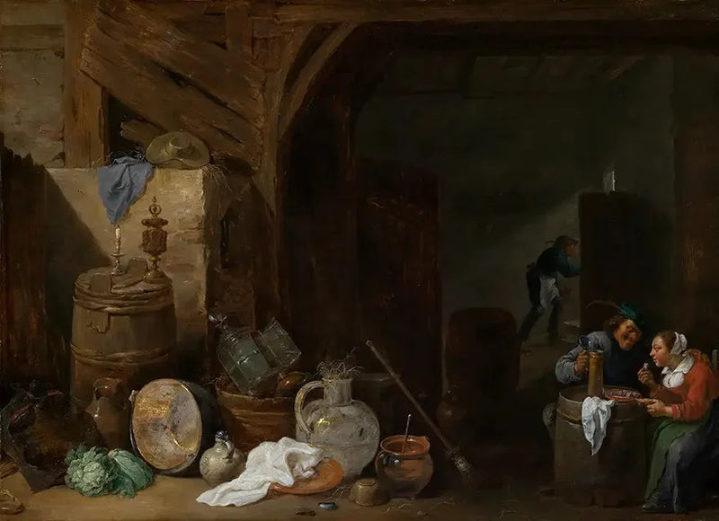 Refeições na celeiro - David Teniers Júnior