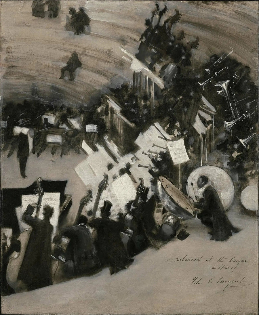 Repetição da orquestra Pasdeloup no Circo de Inverno - John Singer Sargent