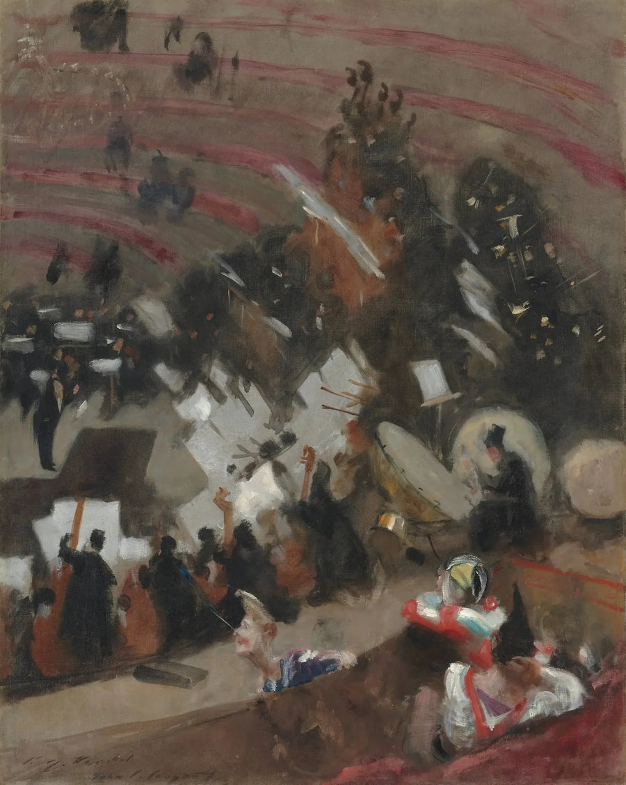 Repetição da Orquestra Pasdeloup no Circo de Inverno - John Singer Sargent