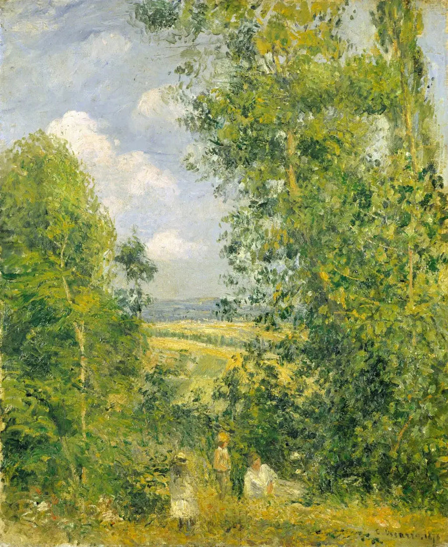 Descanso na floresta (costa dos Gruouettes), Pontoise - Camille Pissarro