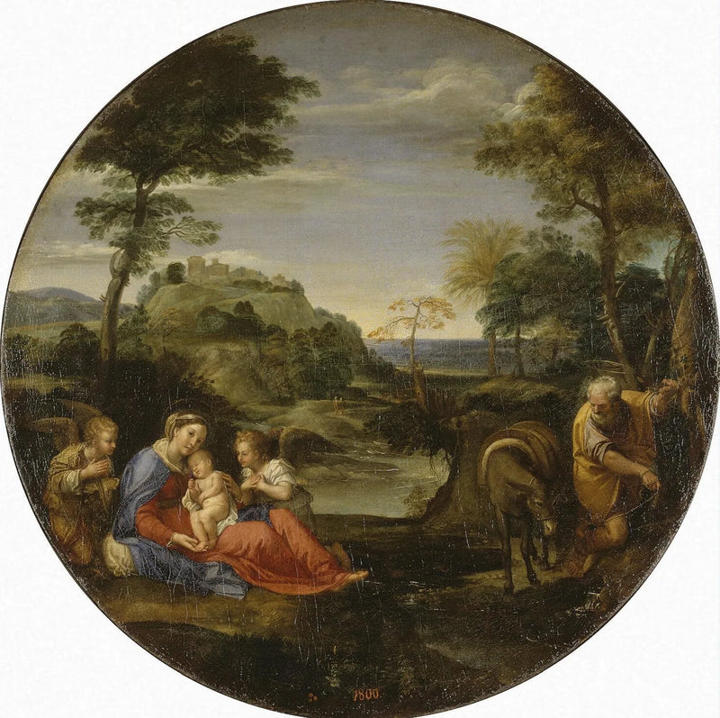 Repouso durante a fuga para o Egito - Annibale Carracci