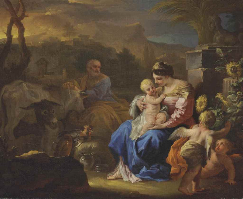 Repouso durante a fuga para o Egito - Francesco Solimena
