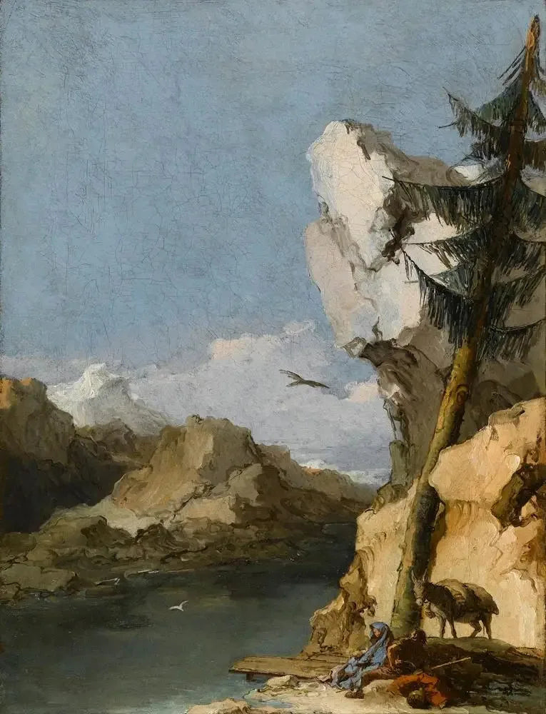 Repouso durante a fuga para o Egito - Giovanni Battista Tiepolo