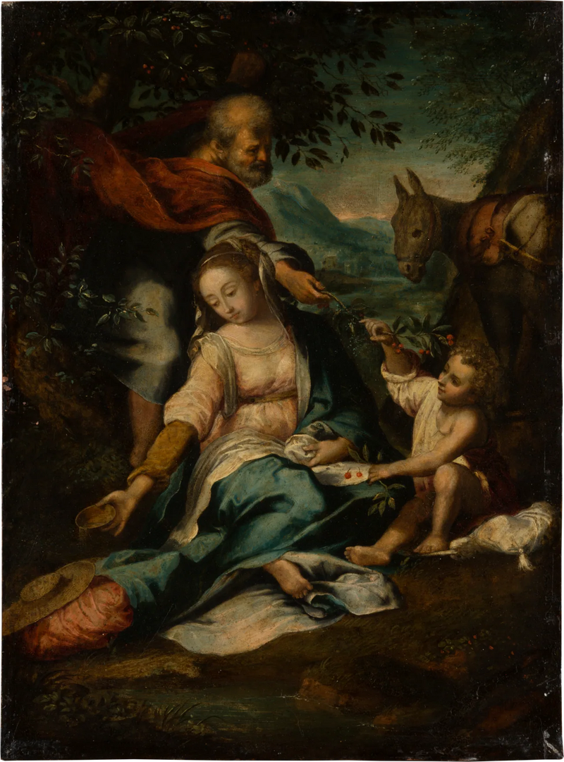 Descanse durante o voo para o Egito - Federico Barroci