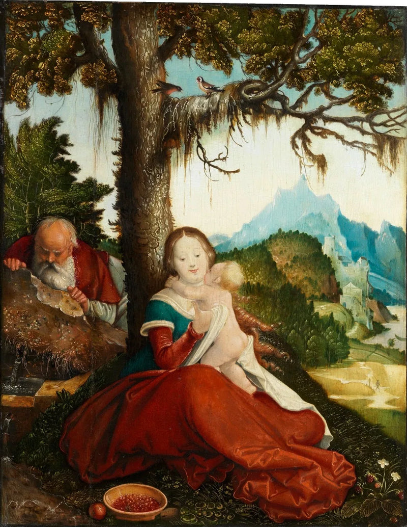 Descanse durante o voo para o Egito - Hans Baldung Grien