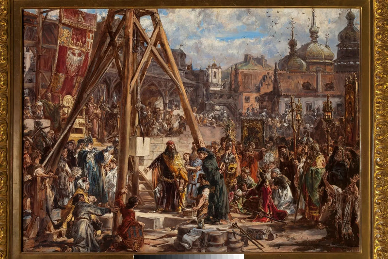 Reprise da Rússia. Riqueza e educação, 1366 a.C., série « História da civilização na Polônia » - Jan Matejko