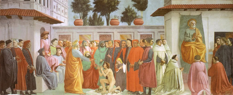 Ressurreição do filho de Teófilo e São Pedro na cadeira - Filippino Lippi