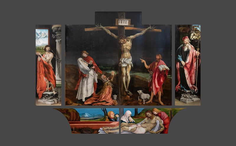 retábulo de Issenheim fechado - Matthias Grünewald