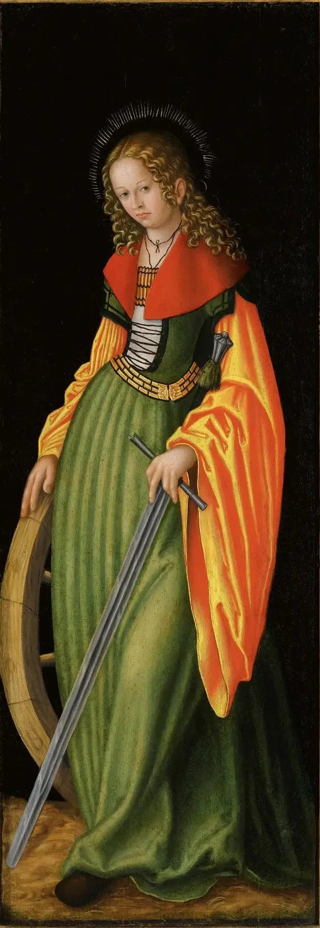 Retábulo de Feilitzsch [ala direita, recto] : Santa Catarina - Lucas Cranach, o Velho