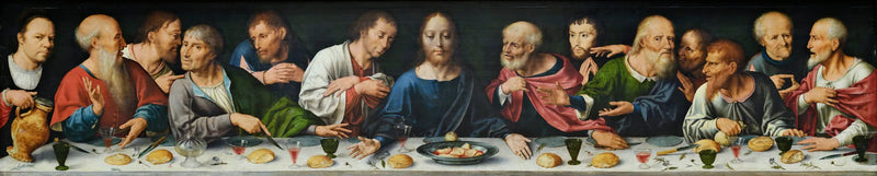 Retábulo da Lamentação de Cristo: A Última Ceia - Joos van Cleve