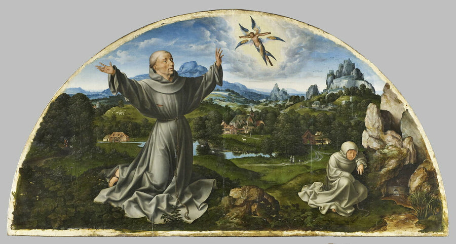 Retábulo da Lamentação de Cristo: A Estigmatização de São Francisco de Assis - Joos van Cleve
