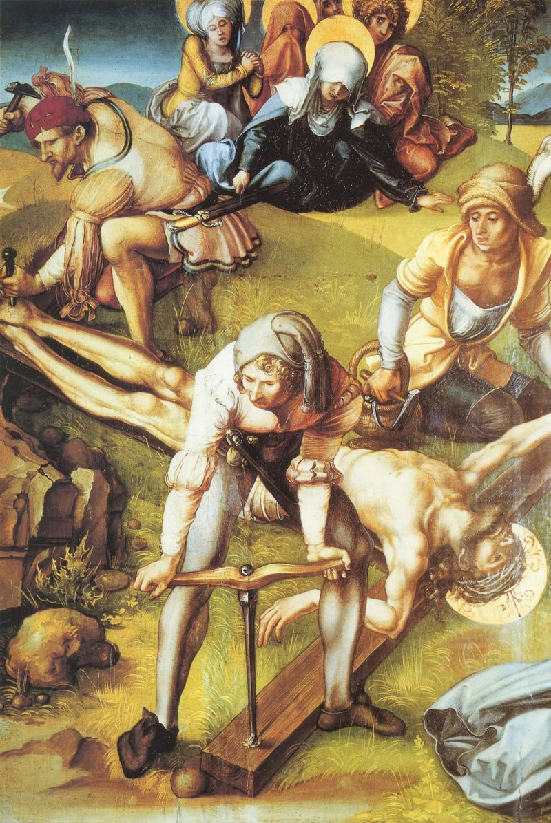 Retábulo da Mater Dolorosa, cena: O Cristo pregado na Cruz - Albrecht Dürer