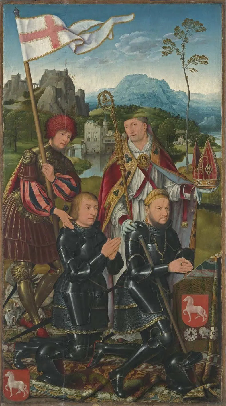 Retábulo de Marientod - painel esquerdo - Joos van Cleve