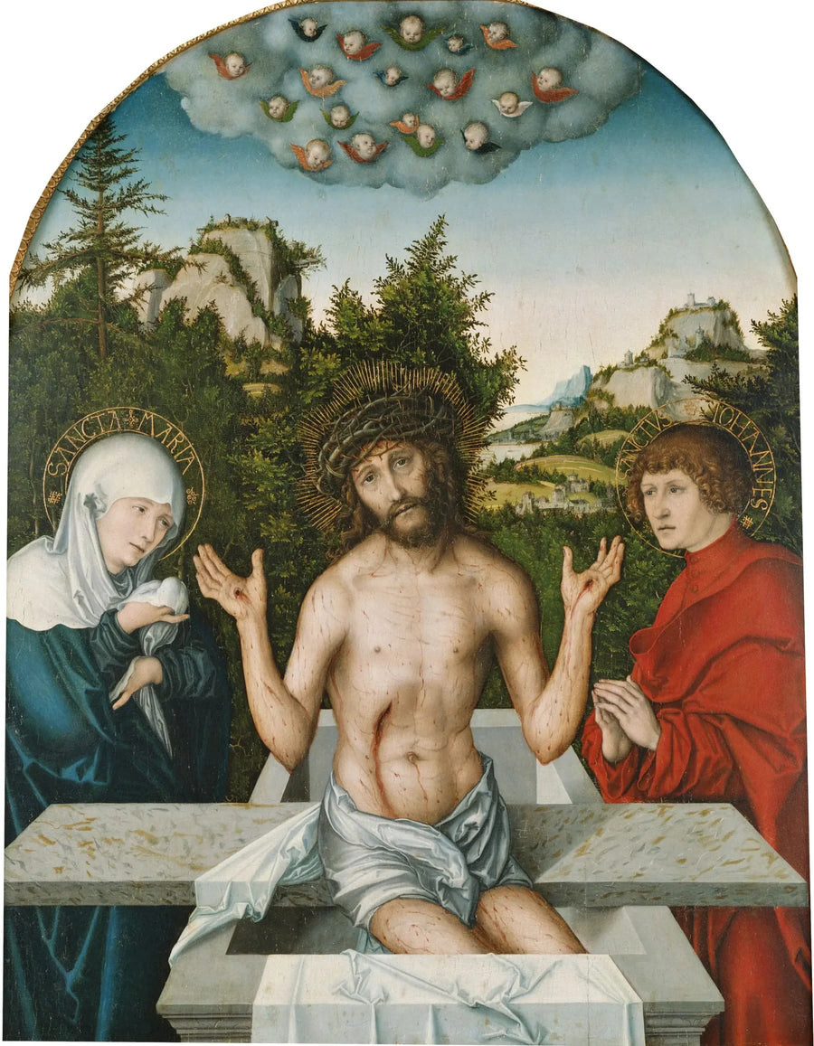 Retábulo de Pfirtscher: O Cristo como homem de dores - Lucas Cranach, o Velho