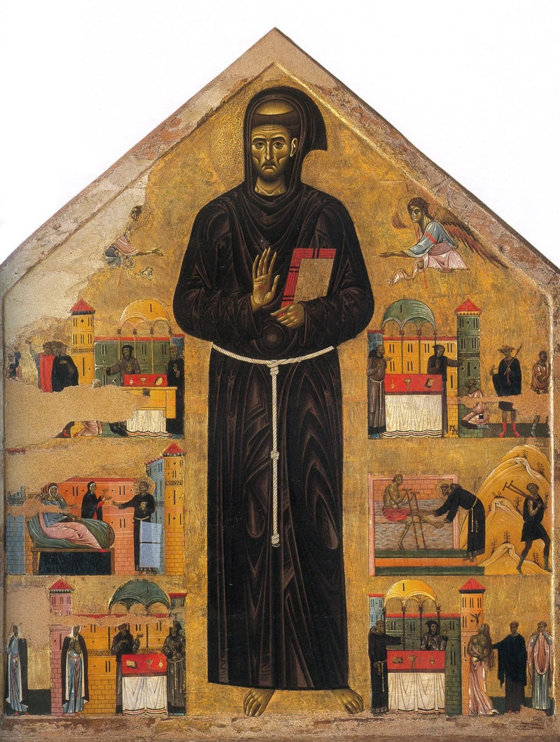 retábulo de São Francisco e seis de seus milagres - Giunta Pisano