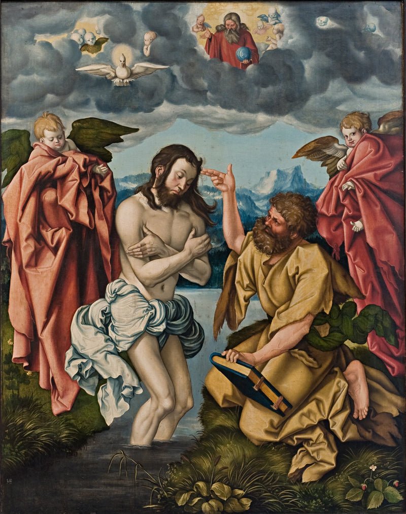 Retábulo de São João: Batismo de Cristo - Hans Baldung Grien