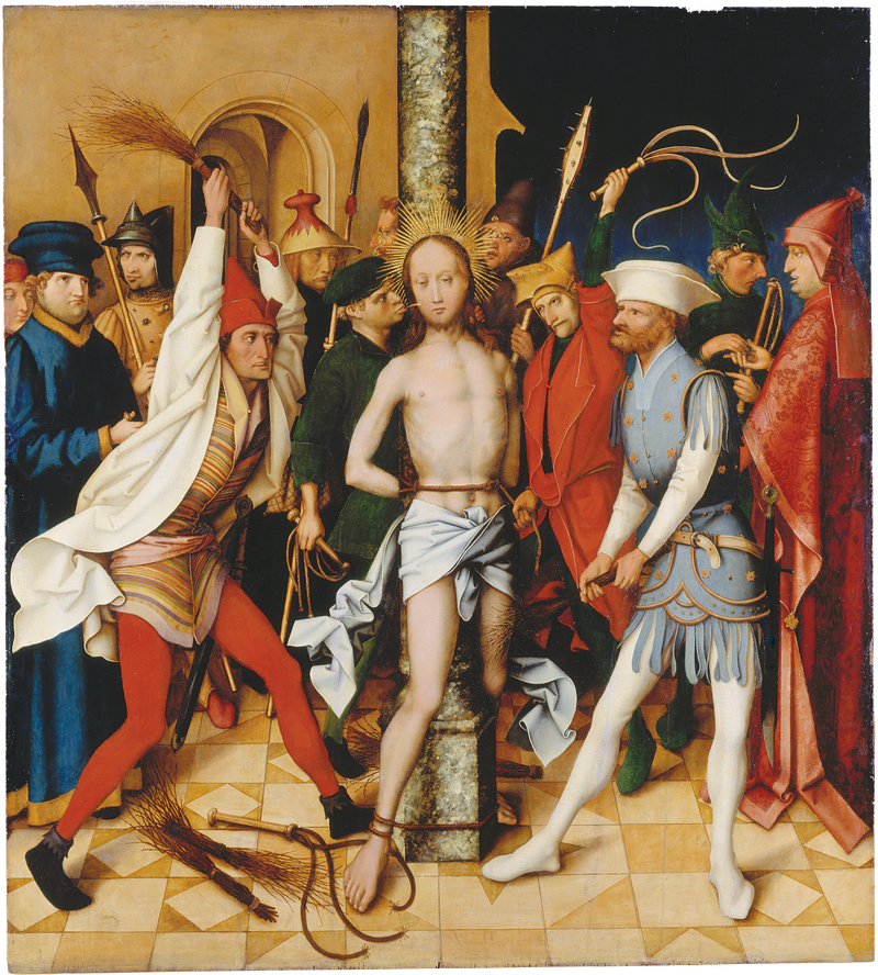 Retábulo dominicano de Frankfurt: Flagelação - Hans Holbein o Velho