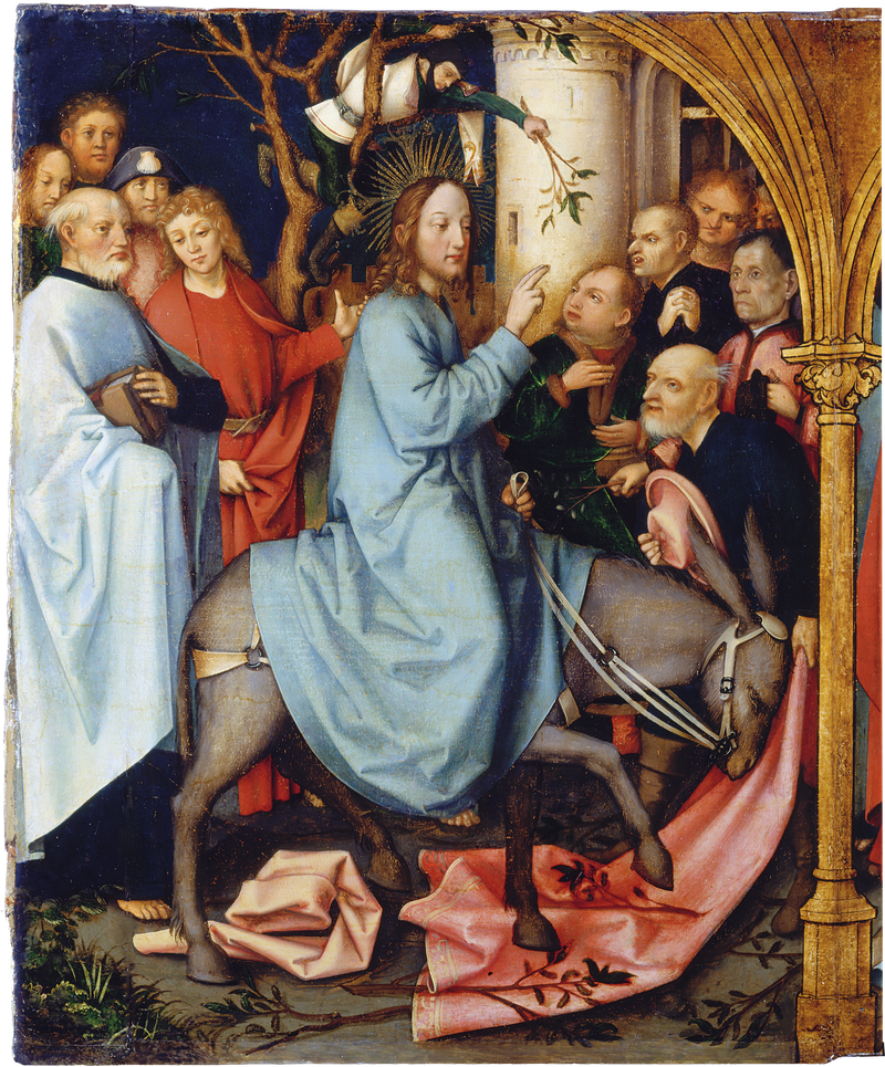 Retábulo dominicano de Frankfurt: A entrada em Jerusalém - Hans Holbein o Velho