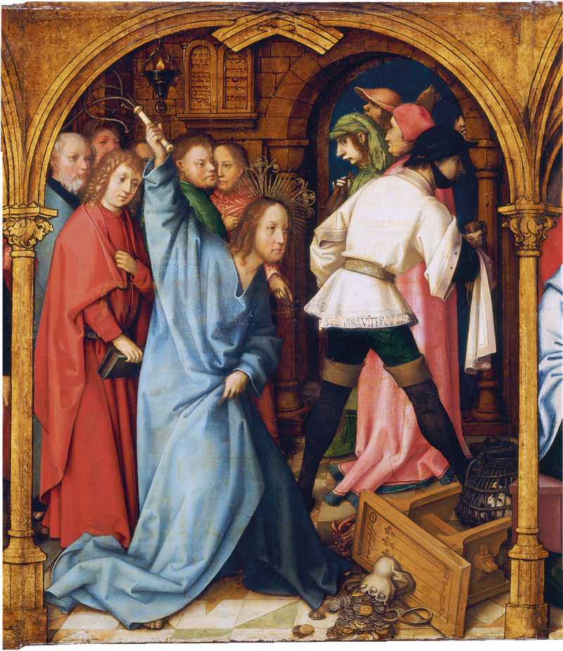 Retábulo dominicano de Frankfurt: A purificação do templo - Hans Holbein o Velho